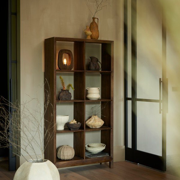 Кафява настолна лампа (височина 30 cm) Kelafo – Light & Living-image-1