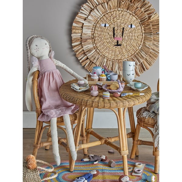 Кръгла детска маса от ратан ø 53 cm Hortense - Bloomingville Mini-image-1