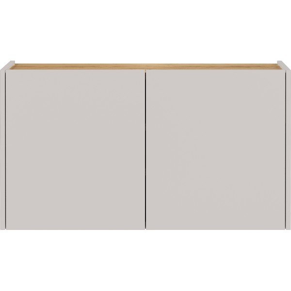 Кремаво висящо шкафче от декор от дъб  93x52x29 cm Libbiano – Germania-image-2