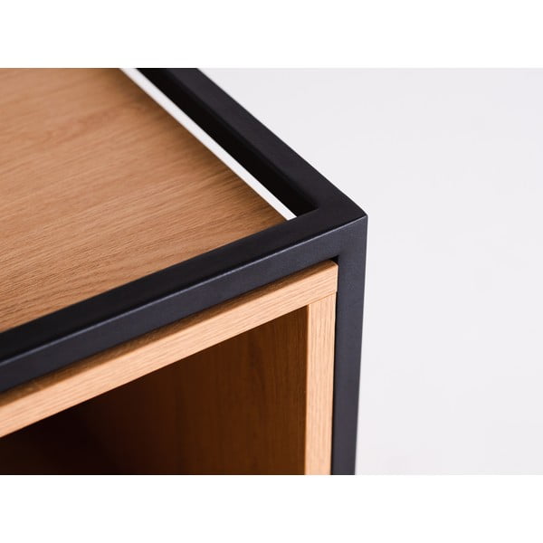 Черна етажерка в дъб 88x60 cm Skap - CustomForm-image-2