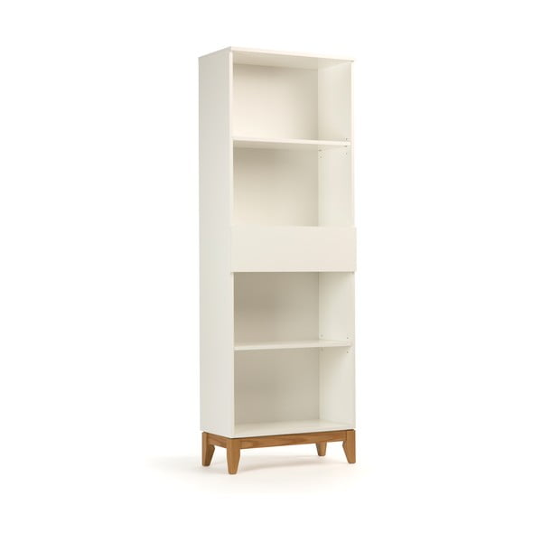 Бял шкаф за книги 62x180 cm Blanco - Woodman-image-2
