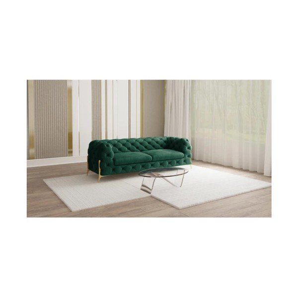 Тъмнозелен кадифен диван 225 cm Chelsea Bis – Ropez-image-1