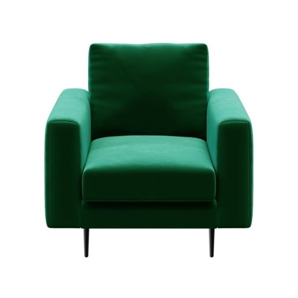 Тъмнозелено кадифено кресло Devichy Levie - devichy