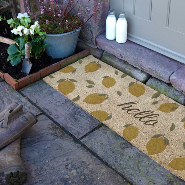Изтривалка от кокосови влакна 40x120 cm Hello Lemons – Artsy Doormats-image-3