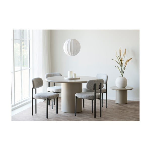 Бяло висящо осветително тяло с текстилен абажур ø 40 cm Coventry – House Nordic-image-1