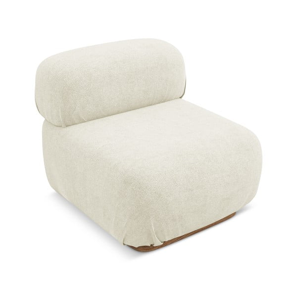 Кремав модул за диван от букле Ailani – Makamii-image-1