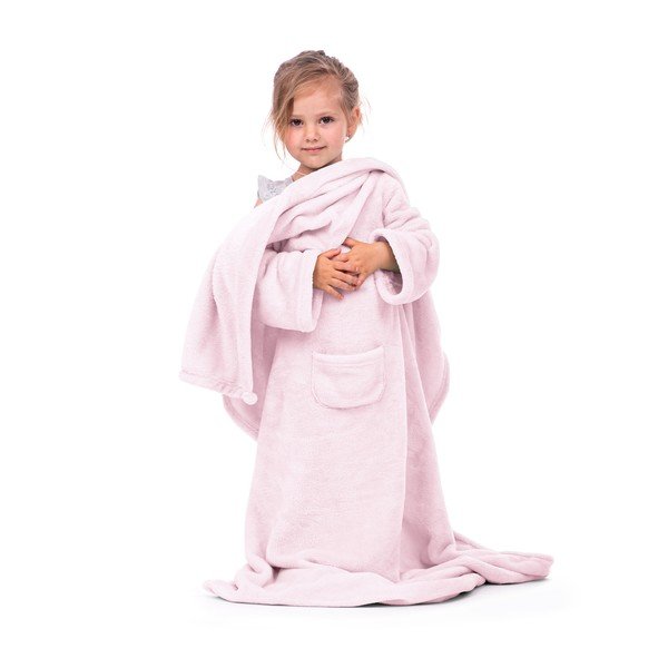 Розово бебешко телевизионно одеяло с ръкави Lazykids Lazy Kids - DecoKing-image-2