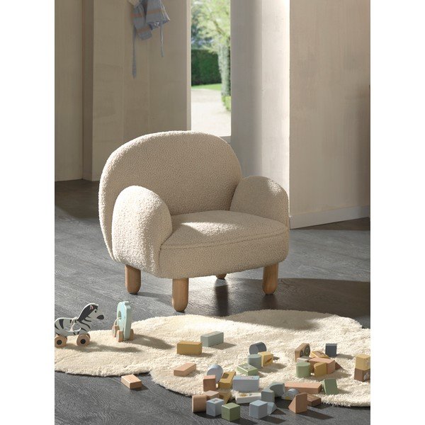 Бежов детски стол от прежда с примки от букле Rocky – Vipack-image-1