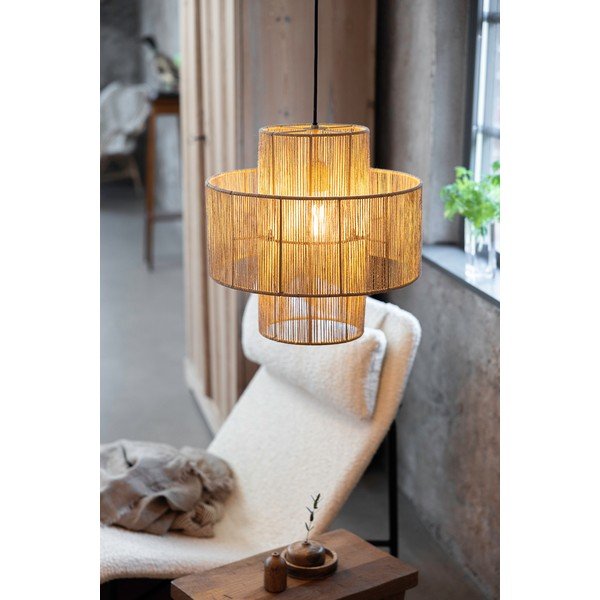 Висящо осветително тяло в естествен цвят с абажур от юта ø 40 cm Soga – Markslöjd-image-1