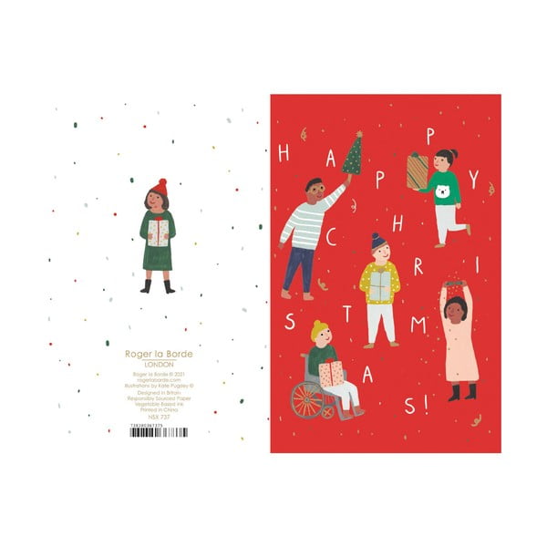 Картички в комплект 8 бр. с коледен мотив Chicago School  – Roger la Borde-image-1