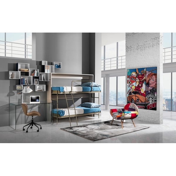 Стъклена работна маса 70x126 cm Bend - Tomasucci-image-3