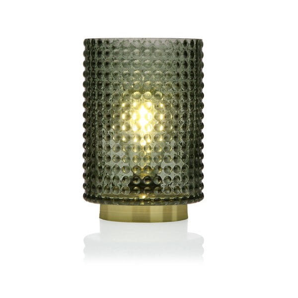 Зелена стъклена LED маслена лампа Relax, ⌀ 12 cm - Versa