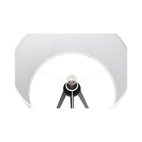Подова лампа с черна структура и бял абажур Trivet - Kokoon-image-3
