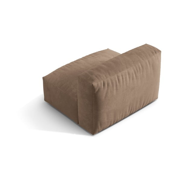 Светлокафяв кадифен модул за диван (среден модул) Martina – Micadoni -image-2