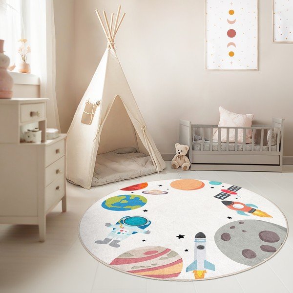 Детско килимче за игра подходящо за пране ø100 cm Space Trip – Mila Home-image-2