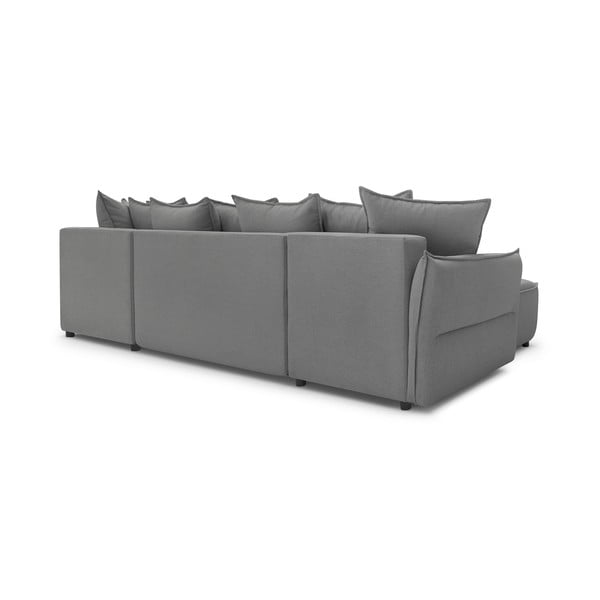 Светлосив ъглов разтегателен диван (десен ъгъл) Leon - Bobochic Paris-image-3