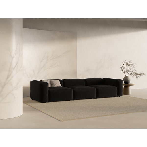 Черен диван 364 cm Bergamo – Cosmopolitan Design-image-1
