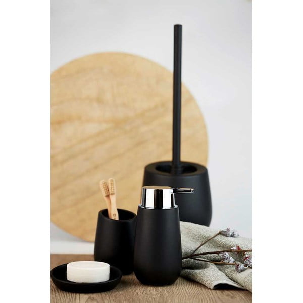 Черна керамична четка за тоалетна Badi - Wenko-image-2