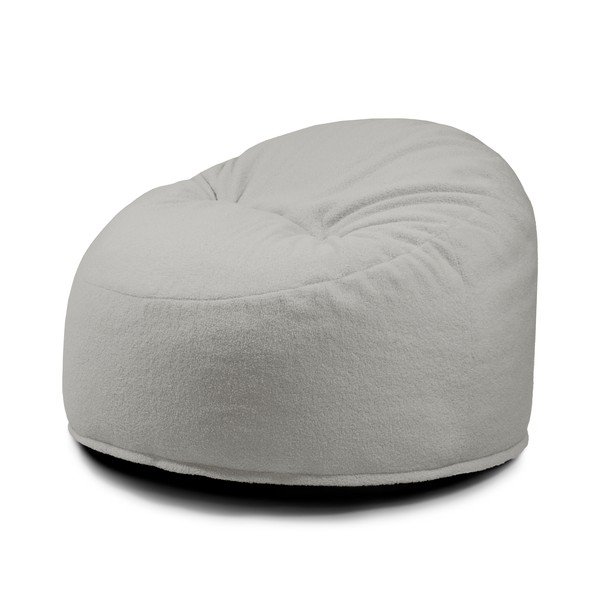 Светлосив детски пуф от букле Om 85 – SLOWDOWN
