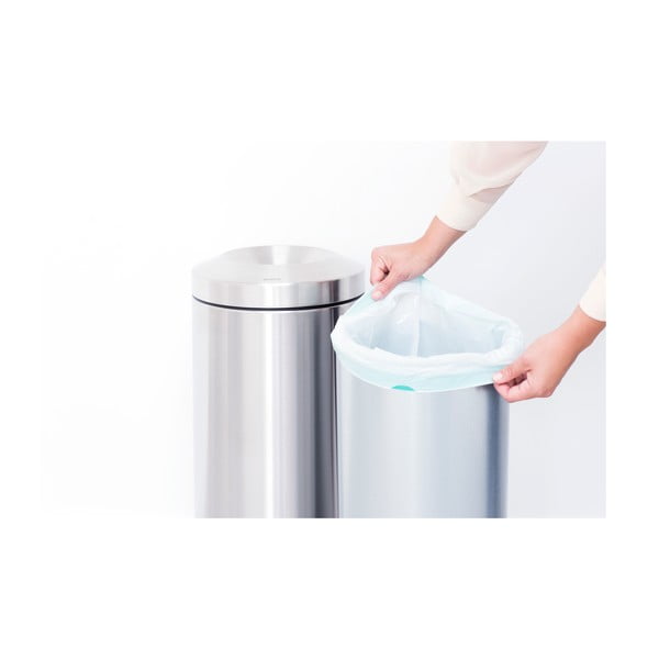 Матово-сребристо стоманено кошче за боклук 30 l Flame Guard – Brabantia-image-2