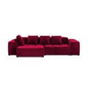 Ъглов диван от червено кадифе (променлива) Rome Velvet - Cosmopolitan Design
