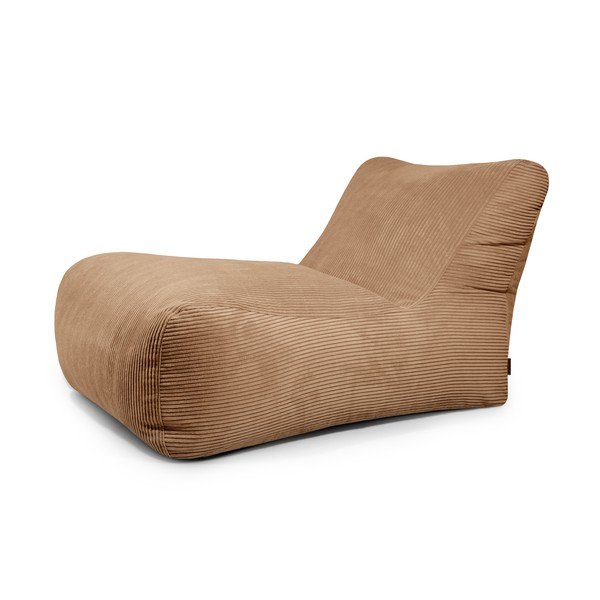 Кафяв пуф от рипсено кадифе Lounge 100 – SLOWDOWN