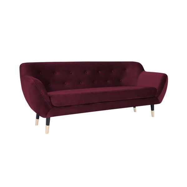 Виненочервен диван с черни крачета Mazzini Sofas Amelie, 188 cm-image-2