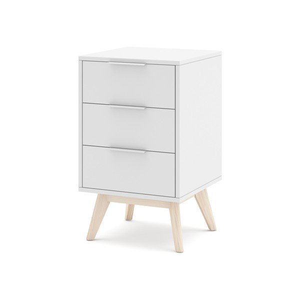 Бяло нощно шкафче Campus - Marckeric-image-4