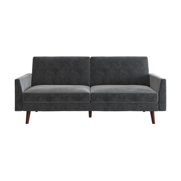 Сив разтегателен диван с кадифена повърхност Jules - Støraa
