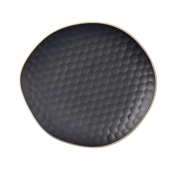 Черна глинена чиния за сервиране Tea Time – Orion-image-2