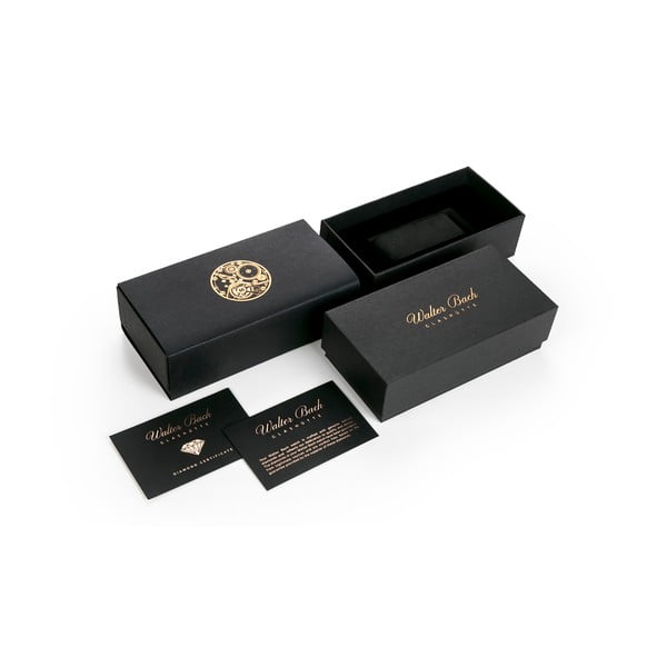 Дамски часовник с 1 диамант и диамантена каишка от неръждаема стомана - Walter Bach-image-2