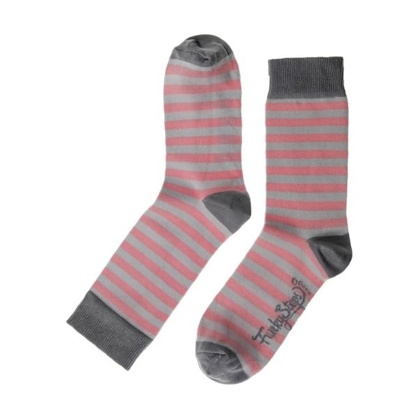 Сиви и розови чорапи Pretty, размер 35 - 39 - Funky Steps