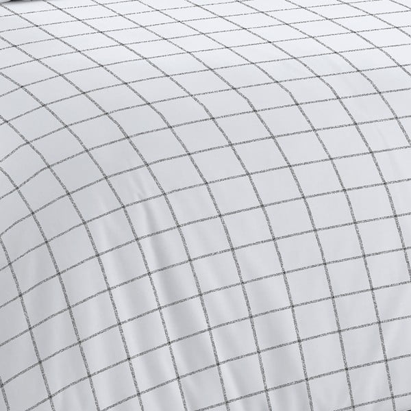 Бяло-сиво спално бельо 200x135 cm Bold Check - Cloudsoft-image-4