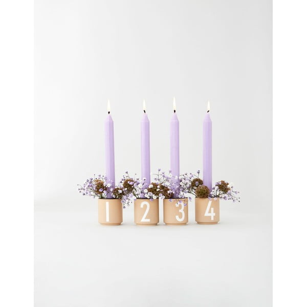 Порцеланови свещници в комплект от 4 бр. Mini - Design Letters-image-1