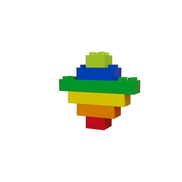 Комплект строителни блокчета за писта с топчета Rainbow, 120 бр. - Hubelino-image-1