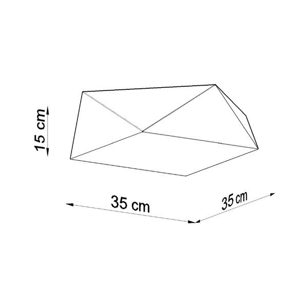 Черно осветително тяло за таван 35x35 cm Koma – Sollux-image-4