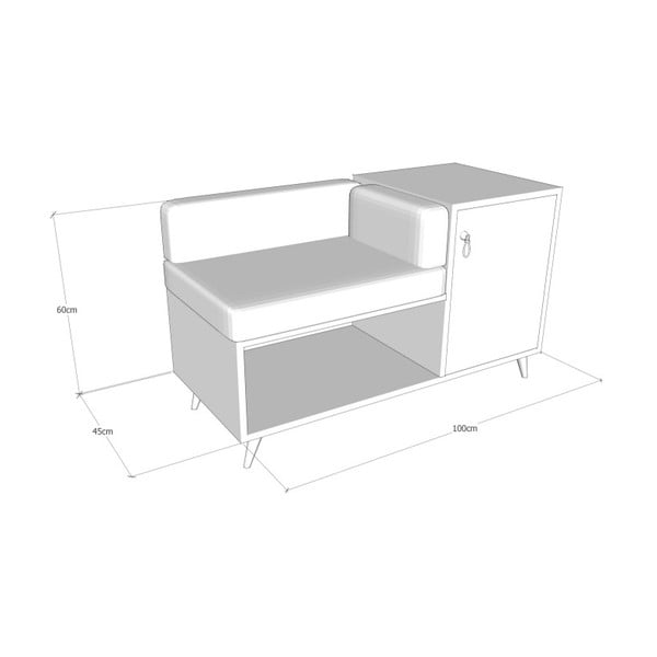 Многофункционална пейка и скрин Anzer - Kalune Design-image-2