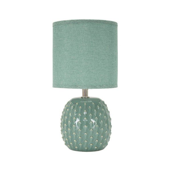 Светлосиня керамична настолна лампа с текстилен абажур (височина 27 cm) Pontus – Mauro Ferretti