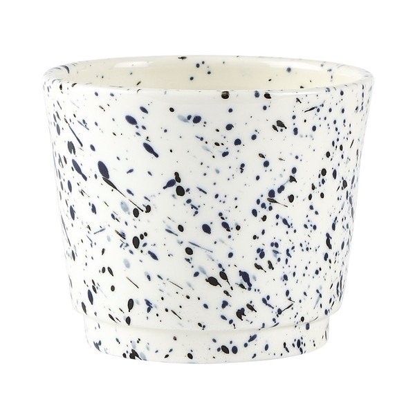 Бяла саксия с шарка , ∅ 12,7 cm - Villa Collection