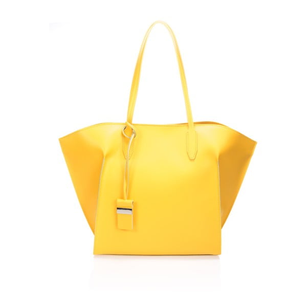 Žlutá kožená kabelka Giulia Massari Latina