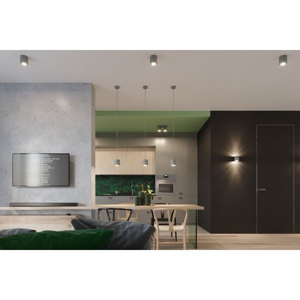 Сиво таванно осветително тяло Roda - Sollux-image-1