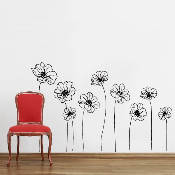 Samolepka na stěnu 9 Flowers, 60x90 cm