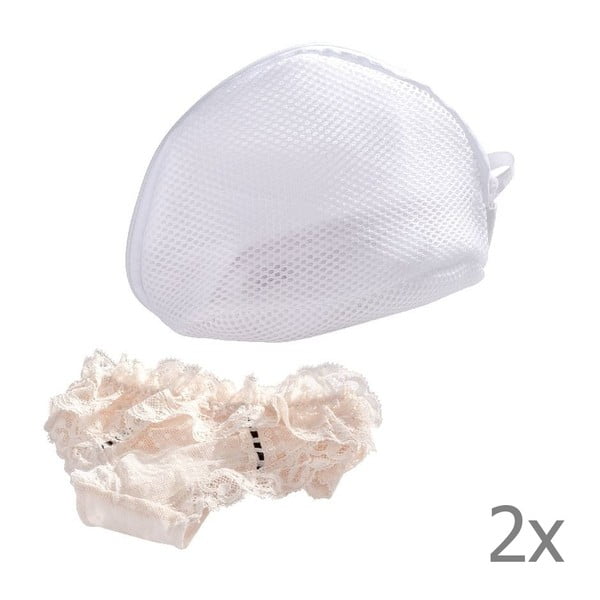 Комплект от 2 бели мрежи за пране на бельо - Wenko-image-2