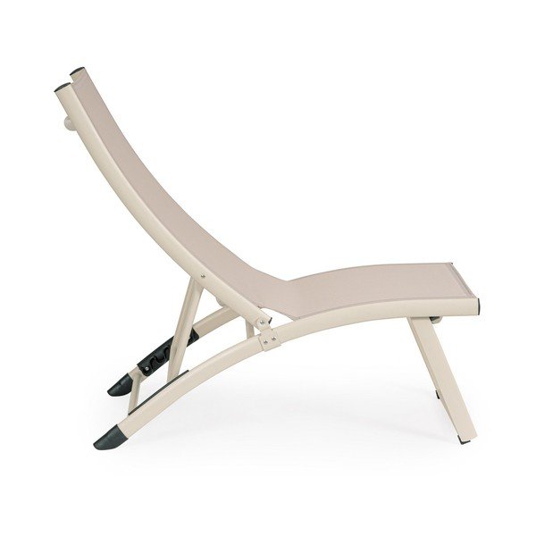Бежов градински шезлонг метален Taylor – Bizzotto-image-2