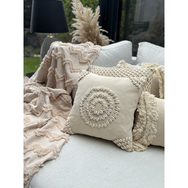 Памучна калъфка за възглавница 43x43 cm Seashells – Mioli Decor-image-3