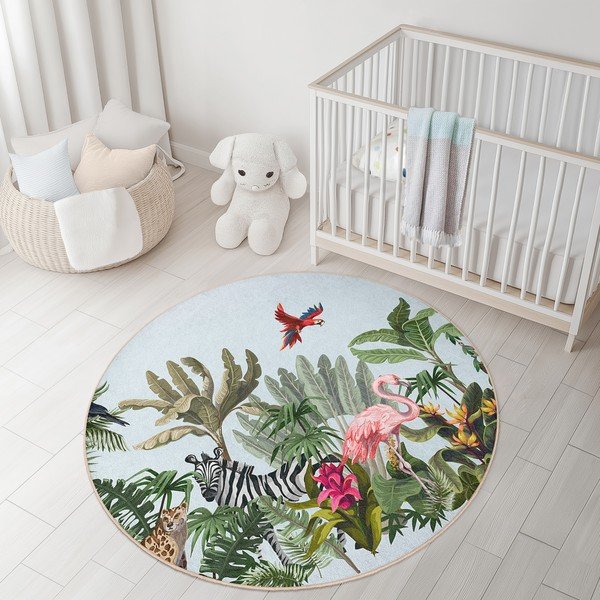 Детски килим подходящ за пране ø120 cm Jungle – Mila Home-image-4