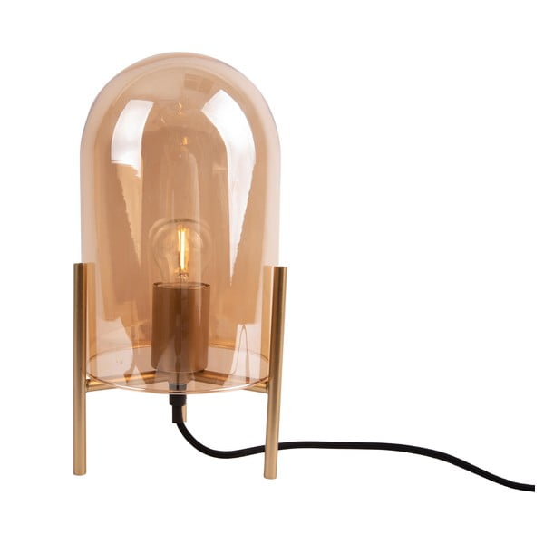 Стъклена настолна лампа в златист цвят Bell - Leitmotiv
