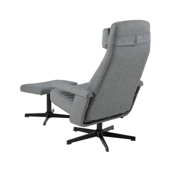 Тъмно сиво кресло с облегалка за крака Tranby - Actona-image-4