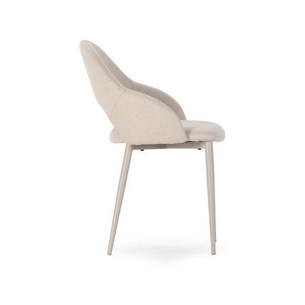 Бежови тапицирани трапезни столове в комплект 2 бр. Lia – Marckeric-image-4