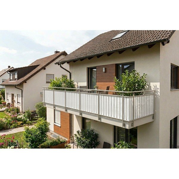 Бял пластмасов параван за балкон 500x90 cm - Garden Pleasure